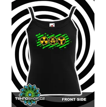 TEKNOSHOP Danger tekno tílko s potiskem dámské L černé