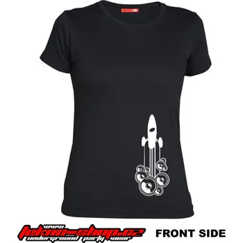 Dámské tričko TEKNOSHOP Repro Rocket tekno tričko s potiskem dámské S modré