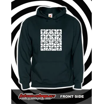 Pánská mikina TEKNOSHOP Robo Dance tekno mikina s kapucí s potiskem XL černá