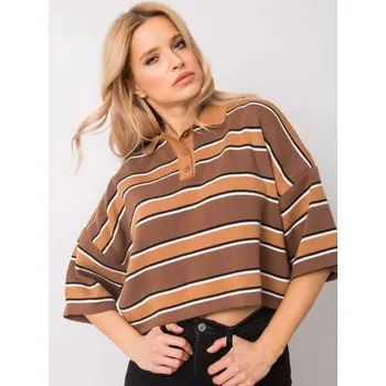 Dámské tričko Dámská halenka Maya RUE PARIS hnědá