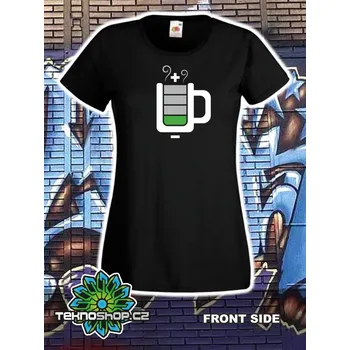 TEKNOSHOP Instant Power tekno tričko s potiskem dámské XL žluté
