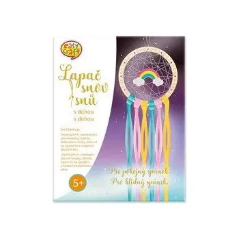 Lapač snů Lapač snů s duhou- sada pro děti na výrobu dřevěného lapače se stuhami + návod