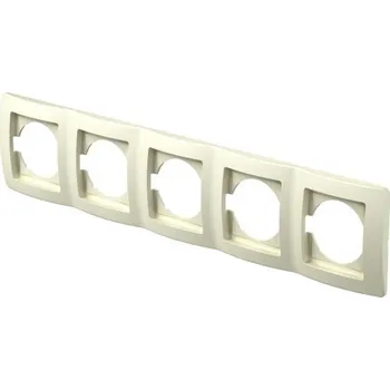 OE50IW-U Rámeček EKONOMIK 5 - vodorovný IW - lesklá béžová, TEM