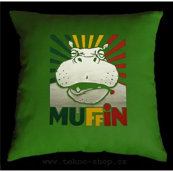 Dekorativní polštářek TEKNOSHOP Muffin 2013 dnb polštářek s potiskem žlutý