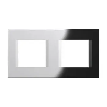 OL24NB-U Rámeček LINE 2x2M NB - lesklá černá, TEM