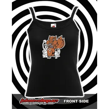 TEKNOSHOP Psytrance Squirrel tekno tílko s potiskem dámské L červené