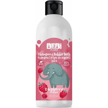 Šampon Barevný šampon BEBI Kids a 2in1 Bath Liquid - Raspberry 500 ml