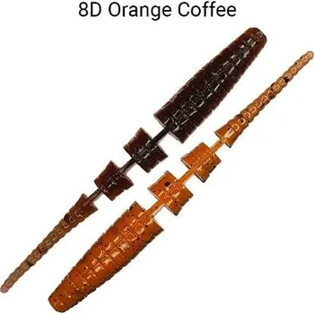 Umělá nástraha Gumová nástraha Crazy Fish Polaris 6,8cm 8D Coffee Orange (8ks)