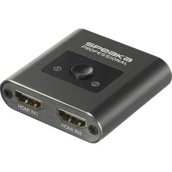 SpeaKa Professional SP-HSW-231 2 porty HDMI přepínač UHD 8K -at- 60 Hz, UHD 4K -at- 120 Hz
