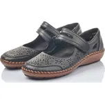 Dámské kožené baleríny 44875-00 Rieker černé Barva: schwarz, Velikost: 41