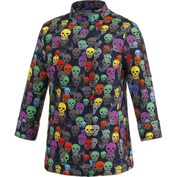 Gastro oděv EGOchef Dámský rondon Barevné smrtky 100% bavlna S E-1002135AS