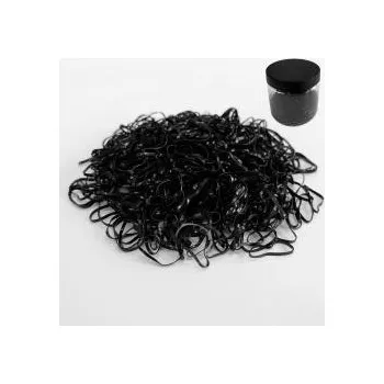 Gumičky malé černé 500 ks v krabičce