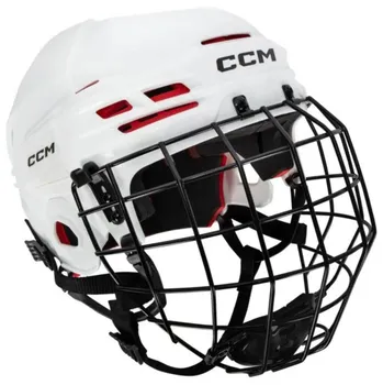 Hokejová helma CCM Tacks 70 Combo YTH bílá 49-53