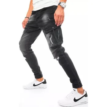 Pánské kalhoty Pánské bojové džíny černá