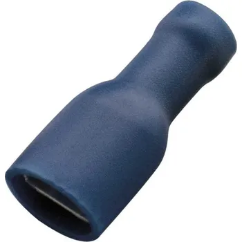 elektrický kabel 260416/10 Objímka plochá celoizolovaná 1,5 - 2,5 mm2, 6,3 x 0,8 modrá, SmallPack, Haupa