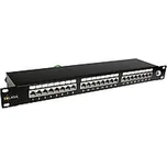 24200124 SX24-6-STP-BK Patch panel Solarix 24 x RJ45 CAT6 STP černý 1U