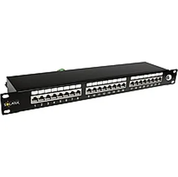 Rozvaděč 24200124 SX24-6-STP-BK Patch panel Solarix 24 x RJ45 CAT6 STP černý 1U