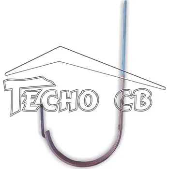 Žlabový hák opláštěný 330/610 měděný