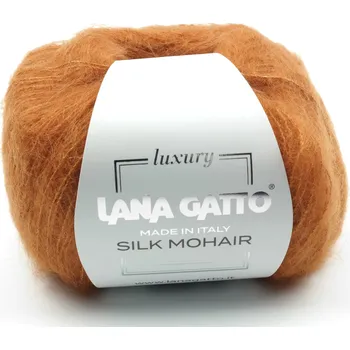Příze Lana Gatto pletací příze mohér hedvábí SILK MOHAIR senape 14198