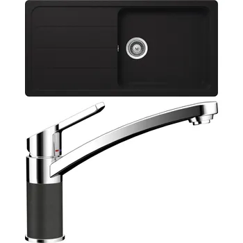 Granitový dřez Set Schock S23-5 (dřez Formhaus D-100L Onyx + baterie SC-90 Onyx)