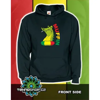 Pánská mikina TEKNOSHOP Muffin 2015 Krokodýl dnb mikina s kapucí s potiskem