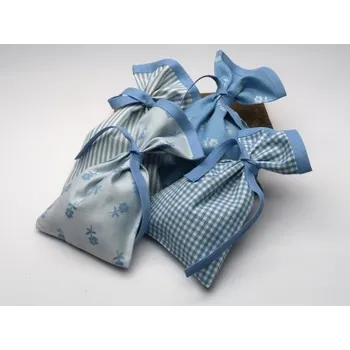 Pytlík - světle modrá, Varianta Sára 718 (kytička - líc světlá strana)