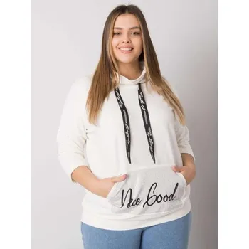 Dámská halenka Dámská halenka s kamínky plus size CRYSTAL ecru