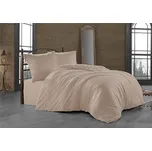 Povlečení Satén 140x200, 70x90 cm béžová, zipový uzávěr 79201/Z/016