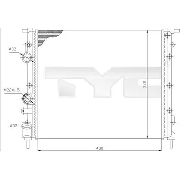 Chladič motoru Chladič, chlazení motoru TYC 728-0026