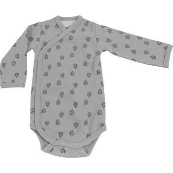 Kojenecký body LODGER body ROMPER PRINT RIB LONG SLEEVES Sharkskin vel. 74