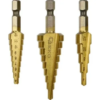 Příslušenství k vrtačce Stupňovité kuželové vrtáky 1/4"