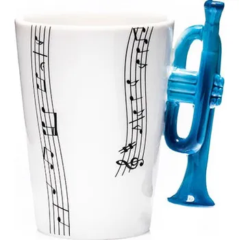 Hrnek TRUMPETA modrá, svislá PARTITURA