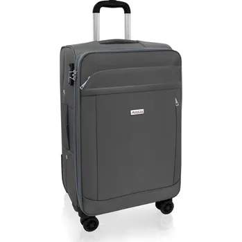 AVANCEA Textilní cestovní kufr GP8170 4W tmavě šedý M 70x44x27 cm