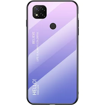 Pouzdro na mobilní telefon Obal Na Xiaomi Redmi 9C - Skleněný Barva: Růžovo-Modrá