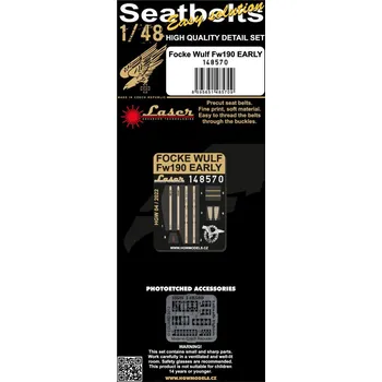 Plastikový model HGW 1/48 Seatbelts Focke Wulf Fw190 early (laser)