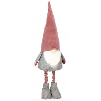 Springos CA0673 Skřítek GNOM s vínovou čepicí 80-120 cm Vánoční dekorace Springos CA0673 Skřítek GNOM s vínovou čepicí 80-120 cm