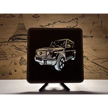 Lampička Li-Go "Mercedes G" lampa 19x19cm provedení povrchu: dub