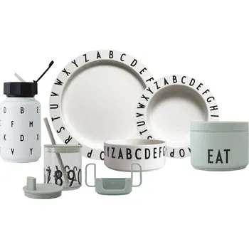 Talíř Design Letters, Dětské nádobí Eat & Learn zelená 6 dílů - Formadore