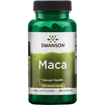 Přírodní produkt Swanson Maca (řeřicha peruánská), 500 mg, 100 kapslí