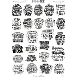 MINIMEE Papírové samolepky v aršíku A5 Motivační hlášky
