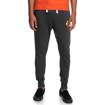 quiksilver Pánské tepláky block slim jogger dark grey heather - krph