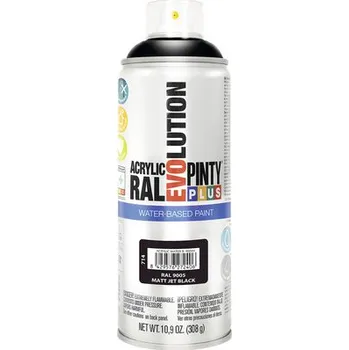 Barva ve spreji Barva ve spreji PINTYPLUS EVO vodní báze 400ml RAL9005M