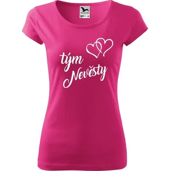 Party dekorace Svatební tričko na rozlučku - růžové - tým nevěsty - vel.XS