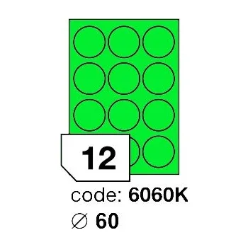 Samolepící etiketa Samolepící etikety Rayfilm Office průměr 60 mm 100 archů, matně zelená, R0120.6060K
