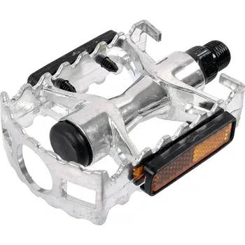 Pedál na kolo Pedály MTB Al monolit stříbrné