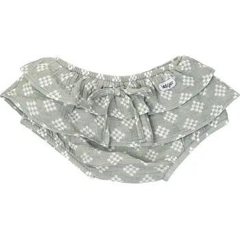 Kojenecké oblečení LODGER kraťásky BLOOMER FRILLS TRIBE MUSLIN Silt Green vel. 62