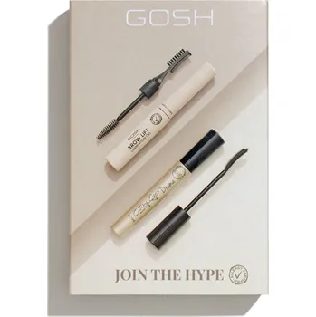 GOSH Join the Hype Gift Set řasenka + gel na obočí 2v1