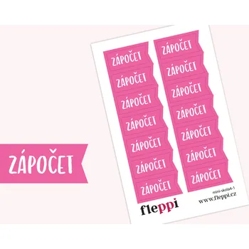 samolepka Fleppi Samolepky Školní - zápočet Barva samolepek: růžová
