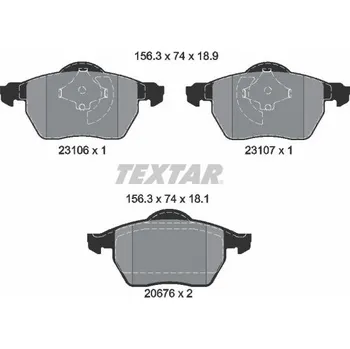 Brzdová destička Sada brzdových destiček, kotoučová brzda TEXTAR 2310601