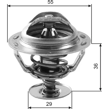 Těsnění motoru Termostat, chladivo GATES TH12283G1
